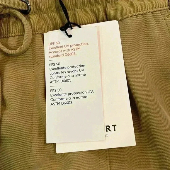 BR Sport Cargo Joggers Womens Dark Gold XS Stretch Waist Drawstring Pockets - Picture 5 of 12